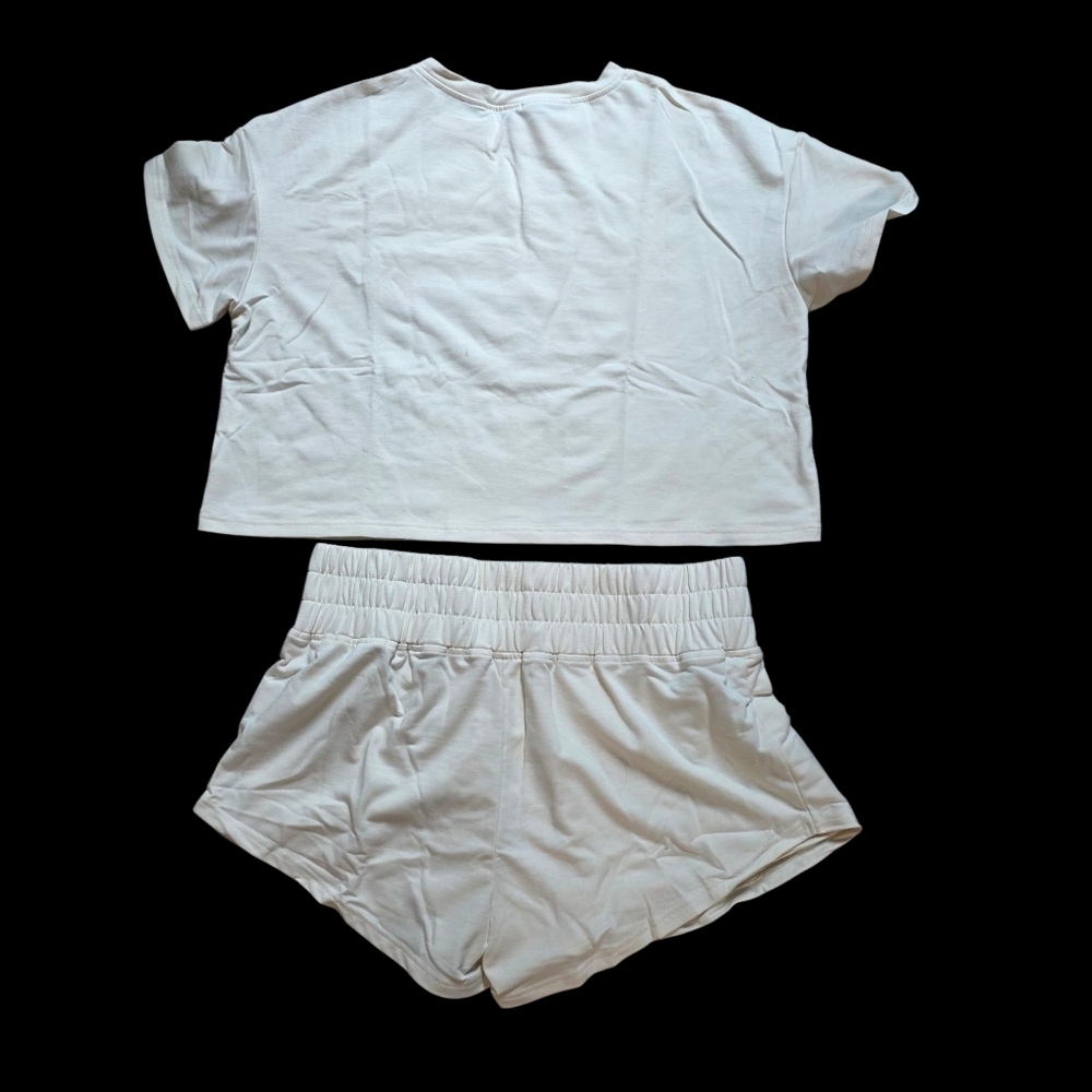 NIB Cream Two-Piece Skort Lounge Set - Picture 3 of 4